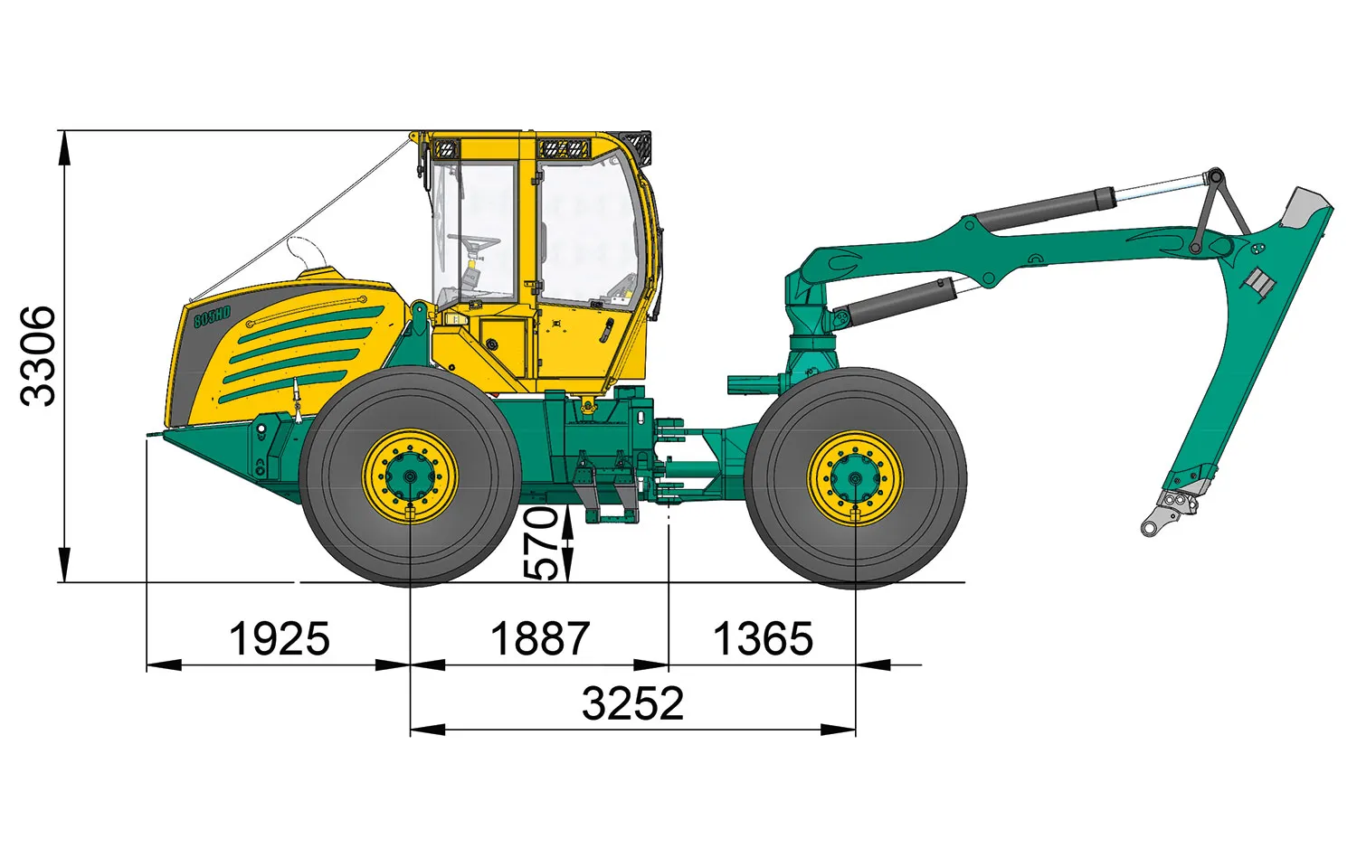 HSM 805H1 dimensions